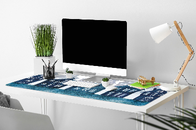 Large desk mat for children City at night