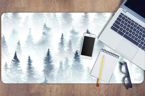 Large desk mat for children misty forest