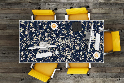 Large desk mat table protector floral pattern