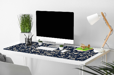 Large desk mat table protector floral pattern