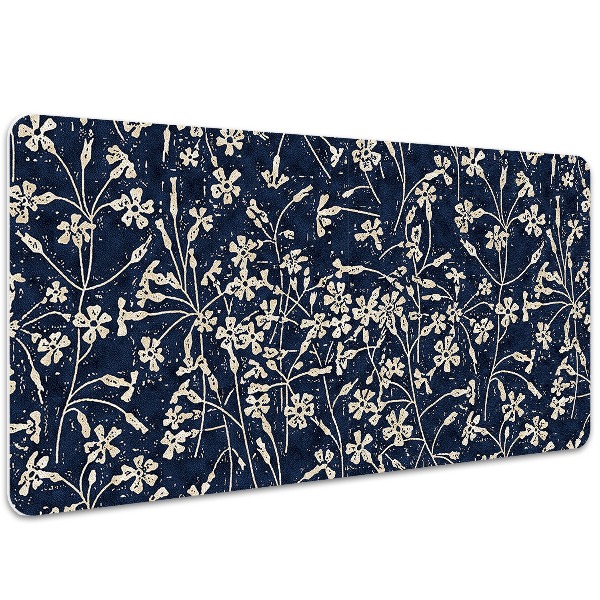 Large desk mat table protector floral pattern