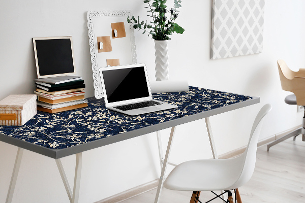 Large desk mat table protector floral pattern