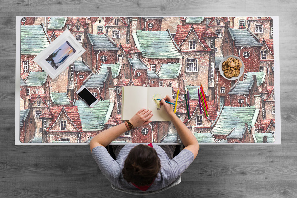 Large desk pad PVC protector Old Town