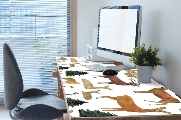 Large desk mat for children deer
