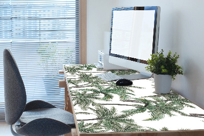 Full desk protector tropical palm trees