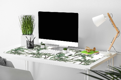 Full desk protector tropical palm trees