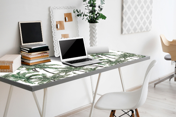 Full desk protector tropical palm trees