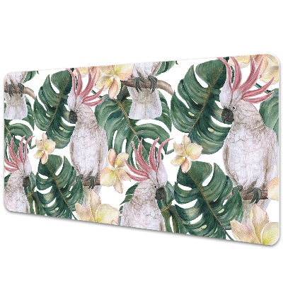 Full desk pad tropical parrots