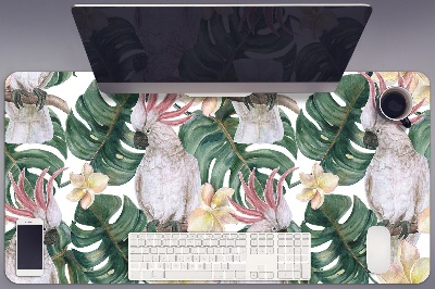 Full desk pad tropical parrots