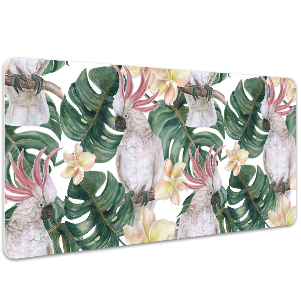 Full desk pad tropical parrots
