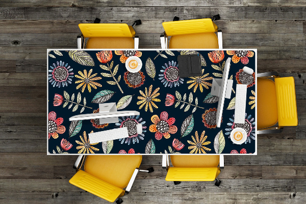 Desk pad Colorful flowers