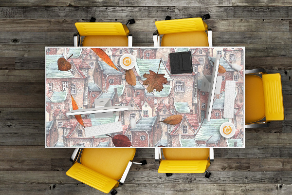 Desk pad Autumn city