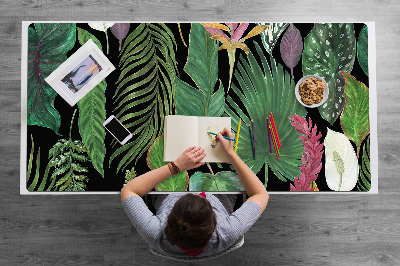 Full desk pad tropical leaves