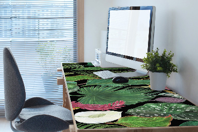 Full desk pad tropical leaves