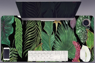 Full desk pad tropical leaves