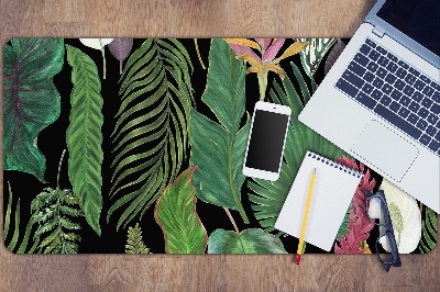 Full desk pad tropical leaves