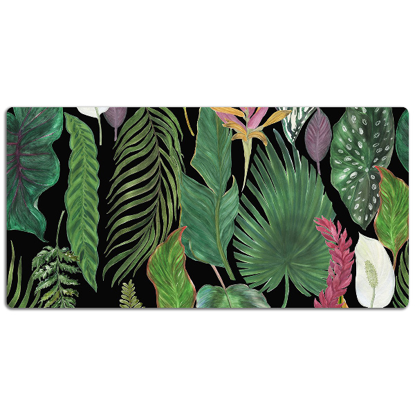 Full desk pad tropical leaves