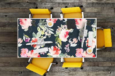 Desk pad painted flowers