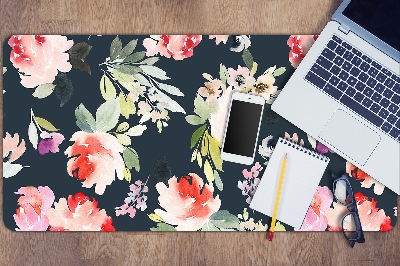 Desk pad painted flowers