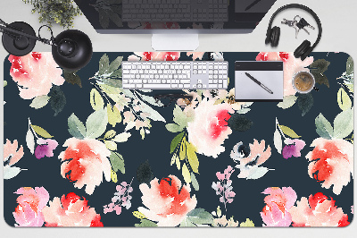 Desk pad painted flowers