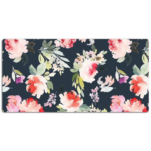 Desk pad painted flowers