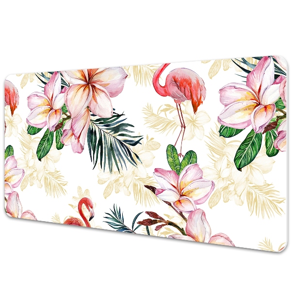 Desk mat Flamingos in flowers