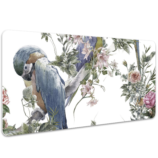 Large desk mat for children parrots
