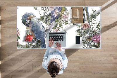 Large desk mat for children parrots
