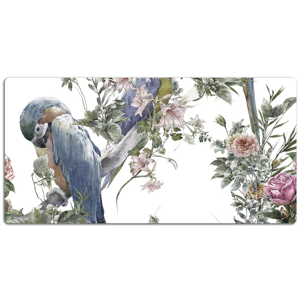 Large desk mat for children parrots