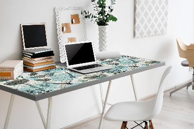 Full desk mat Flowers and dragonflies