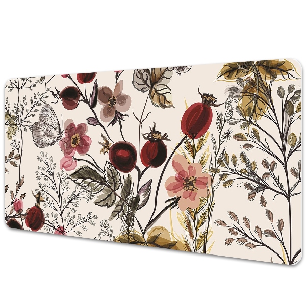 Large desk pad PVC protector Field flowers