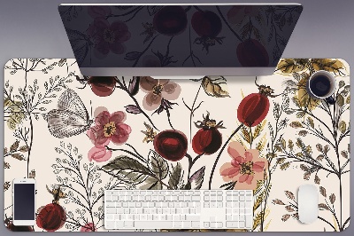 Large desk pad PVC protector Field flowers