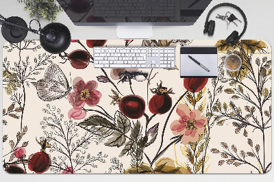 Large desk pad PVC protector Field flowers