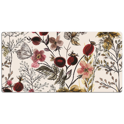 Large desk pad PVC protector Field flowers