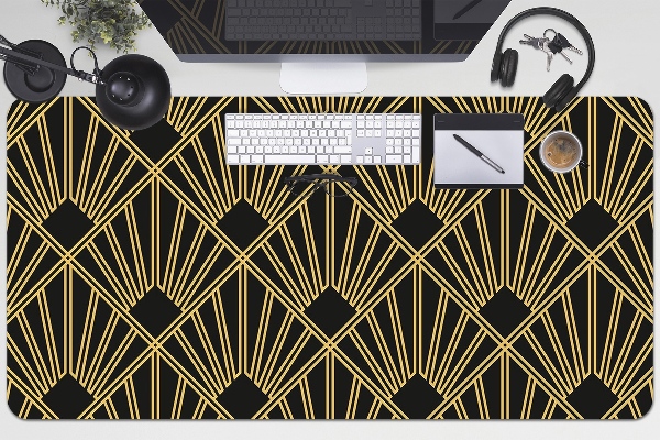 Large desk mat table protector Art Deco style