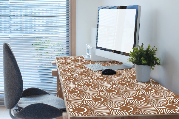 Large desk mat table protector Art Deco style