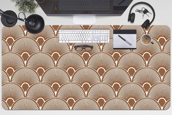Large desk mat table protector Art Deco style