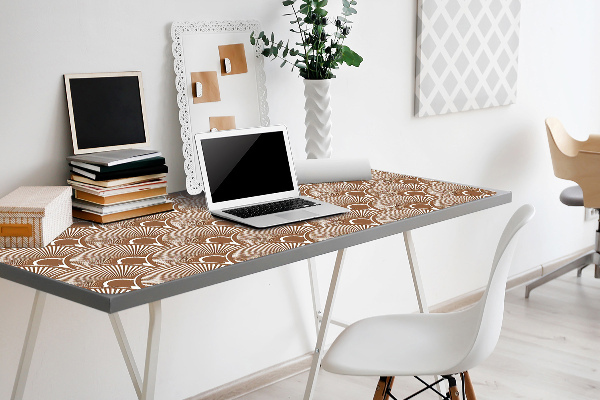 Large desk mat table protector Art Deco style