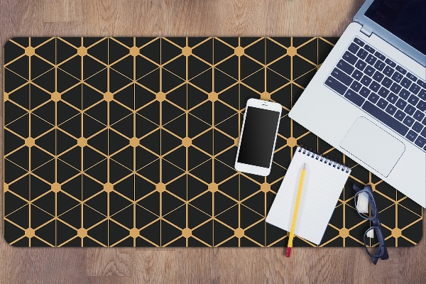 Large desk mat for children hexagons