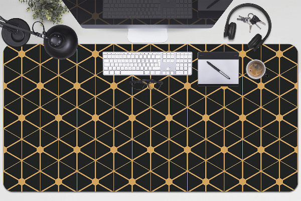 Large desk mat for children hexagons