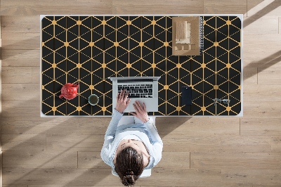 Large desk mat for children hexagons