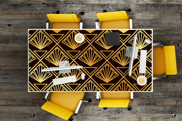 Large desk mat table protector Art Deco style