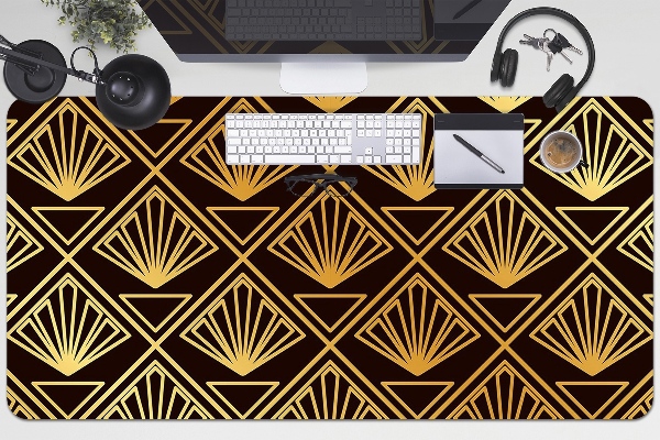 Large desk mat table protector Art Deco style