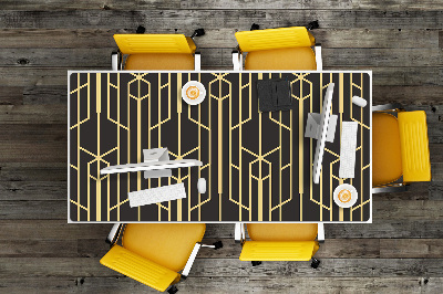 Large desk mat for children yellow lines