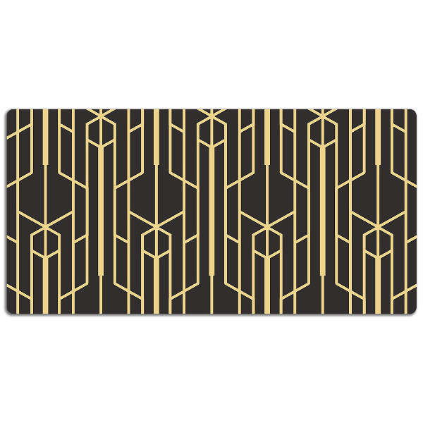 Large desk mat for children yellow lines