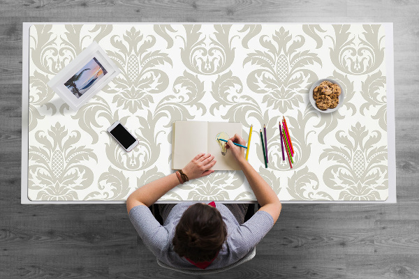 Full desk protector floral wallpaper