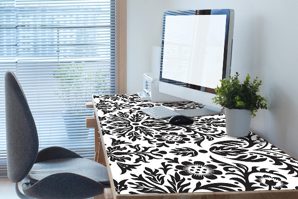 Large desk mat table protector floral pattern