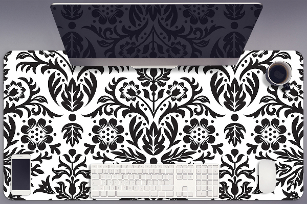 Large desk mat table protector floral pattern