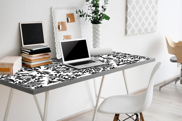 Large desk mat table protector floral pattern