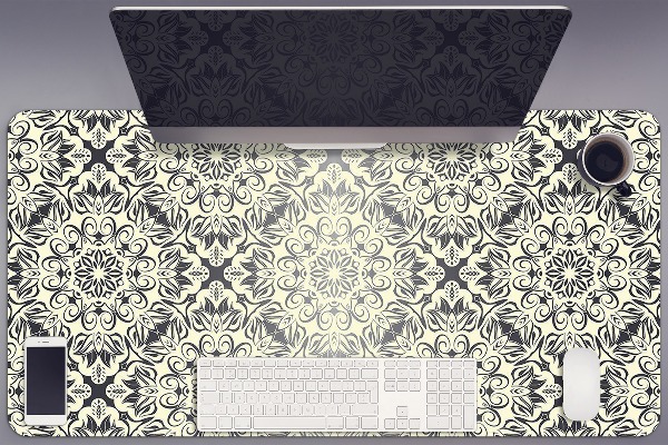 Large desk mat table protector floral pattern